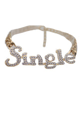 Women Gold Metal Boot Chain Bracelet Anklet Heel Shoe SINGLE Charm Bling Jewelry Fancy Dressy Look